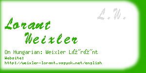 lorant weixler business card